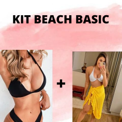 KIT BASIC - biquíni asa delta + saída de praia luxo + brinde especial