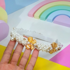 TIARA BORBOLETAS COM PÉROLAS BORDADAS - comprar online