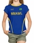Camiseta Seleção Brasil UV50 Meninas Infantil Futebol Volei - loja online