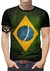 Camiseta do Brasil Masculina Bandeira Blusa
