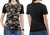 Camiseta Caveira Feminina Rocker Rock Roll Moto Fogo Blusa - comprar online