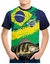 Camiseta Pesca Proteção UV50 Infantil Manga Curta Brasil