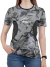 Camiseta Pesca UV50 Feminina Plus Size Manga Curta Camuflado