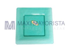 PLATO CRISTAL PLASTICO CUADRADO PREMIER. CAJA POR 12U.