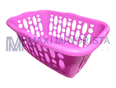 CANASTO ROPA CUADRADO 50L. ROMIL. X3