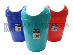 CESTO CON TAPA VAIVEN 8 LTS. X12