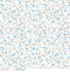 Folha para Scrapbook My Memories Crafts - Coleção My Flower - Azul - MMCMFL-04 - comprar online
