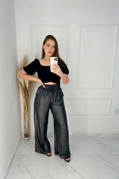 Calça Pantalona Lurex