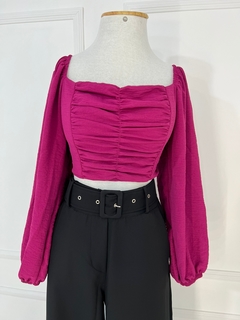Cropped manga longa - comprar online