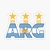 Sticker ARG tres estrella