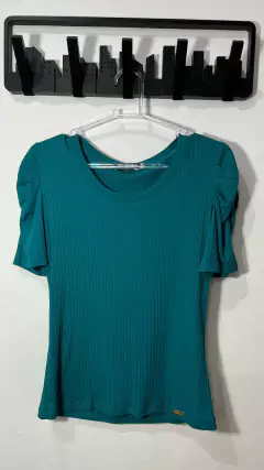 Blusinha manga princesa malha canelada - loja online