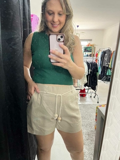 Shorts Viscose cordão