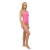 Maiô Alto Giro Detalhe Lateral Rib Feminino - Rosa - comprar online