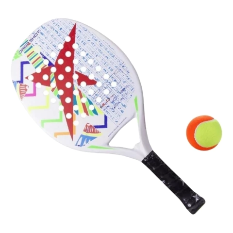 Raquete Beach Tennis Drop Shot Unissex - Branca
