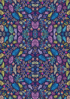Autoadhesivo "Flores violetas"