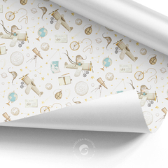 Papel estampado "Mapa grises"