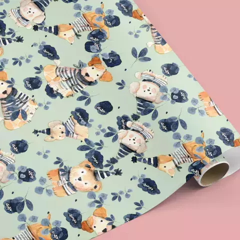 Papel estampado "Cumple Perritos" - comprar online