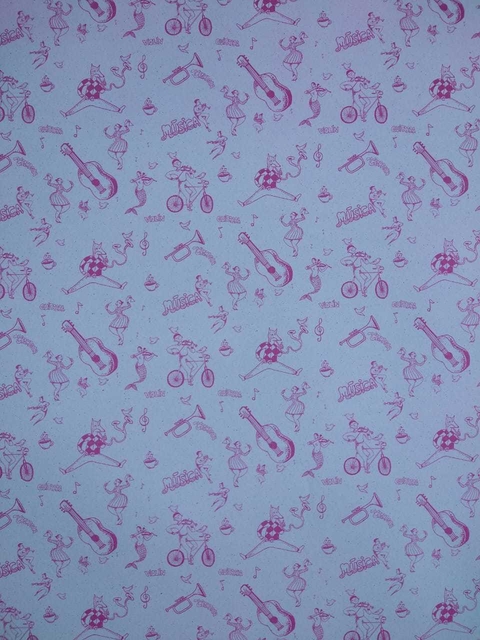 Papel estampado "Peña del gringo" magenta
