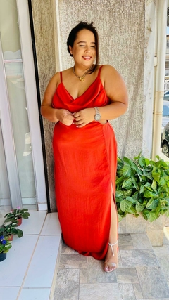 VESTIDO LONGO ACETINADO TAMARA