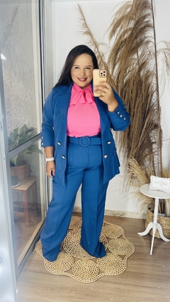 BLAZER ALFAIATARIA LARA AZUL na internet