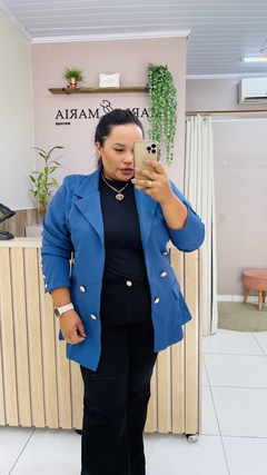 BLAZER ALFAIATARIA LARA AZUL