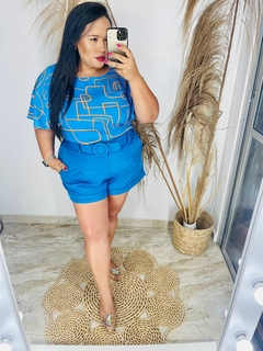 SHORT LISO ALFAIATARIA COM CINTO
