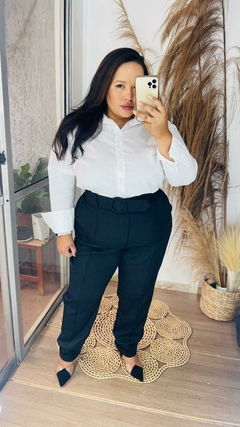 CAMISA TRICOLINE OFF WHITE - Maria e Maria Boutique