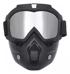 MASCARA CAFE RACER TIPO SHARK DESMONTABLE - RUTA 3 MOTOS
