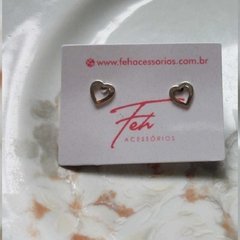 Brincos de Prata  Mini Coração