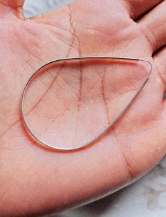 Brincos Argolas de Prata  Gota Médio 24X42 MM na internet
