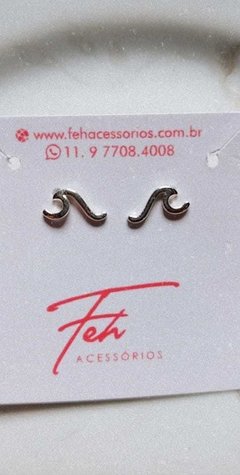Brincos de Prata Onda