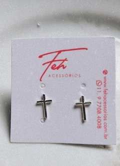 Brincos de Prata Crucifixo - comprar online