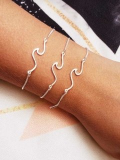 Pulseira de Prata Onda