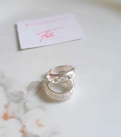 Argola de Prata Cravejada 12mm - comprar online