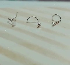 PIERCING PRATA NARIZ CORAÇÃO - comprar online