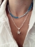 Collar Mostacillas Celeste y Turquesa