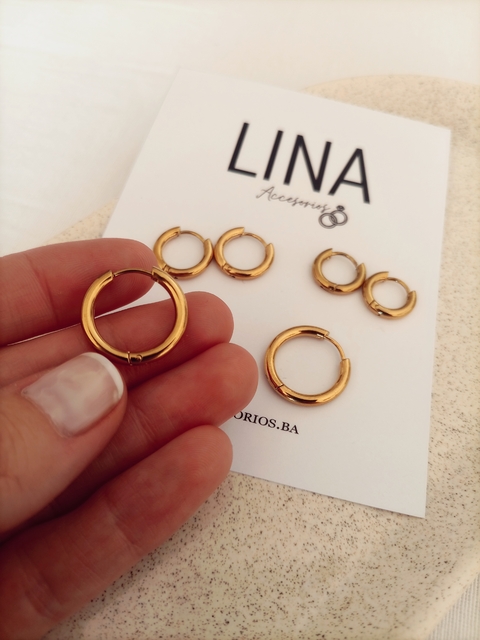 Aros Sara Dorados L (1,5 cm)