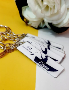 Pacote com 35 Chaveiro chapinha de metal personalizado - comprar online