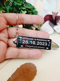 Kit com 35 Chaveiro chapinha de metal personalizado8 - Mimos e Fofurices MF