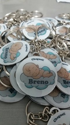 Kit com 35 Chaveiro Redondo - Mimos e Fofurices MF