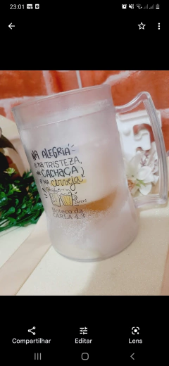 Caneca de chopp com gel (PED. MINIMO 4 UNID9 na internet