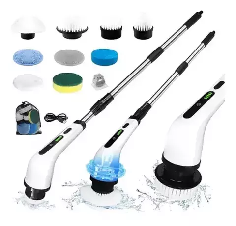 Cepillo eléctrico de limpieza recargable 25 W | Kit 9 cabezales - comprar online