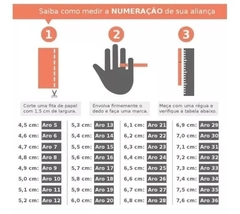 Kit alianças moeda antiga 5mm com forro aço + anel solitário - Rainha das Alianças