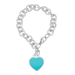 Pulseira de coração Tiffany Blue