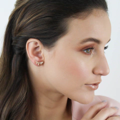 brinco libélula de ouro com diamantes