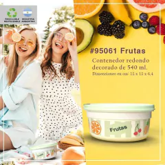 Contenedores Decorados de 540 ml. NUVA. ART. #95061 - Bazar Market