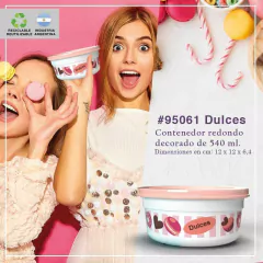 Contenedores Decorados de 540 ml. NUVA. ART. #95061 en internet