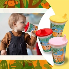 Vaso infantil con tapa pico sorbito para bebé de 500 ml. NUVA. ART. #4734