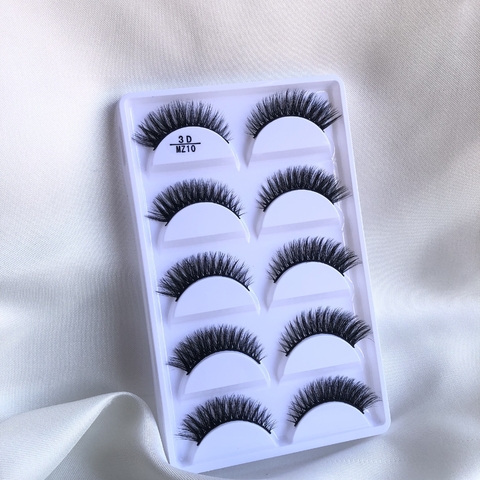 Cartela de cílios postiços MZ10 com 5 pares - comprar online