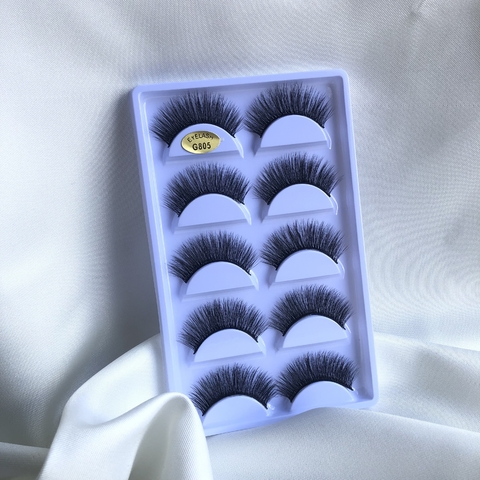 Cartela de cílios postiços G805 com 5 pares - comprar online